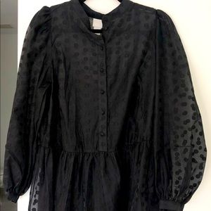 Black Dotted Mesh H&M Dress